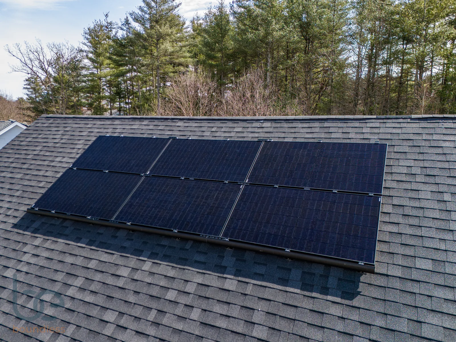 Aerial drone photo of a commercial solar installation captured for marketing and site documentation