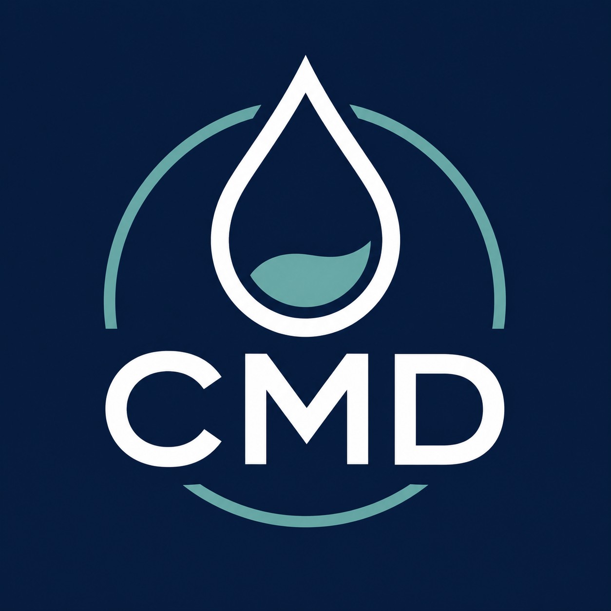 Calc My Dehumidifier brand mark — the product identity for the automated ad engine